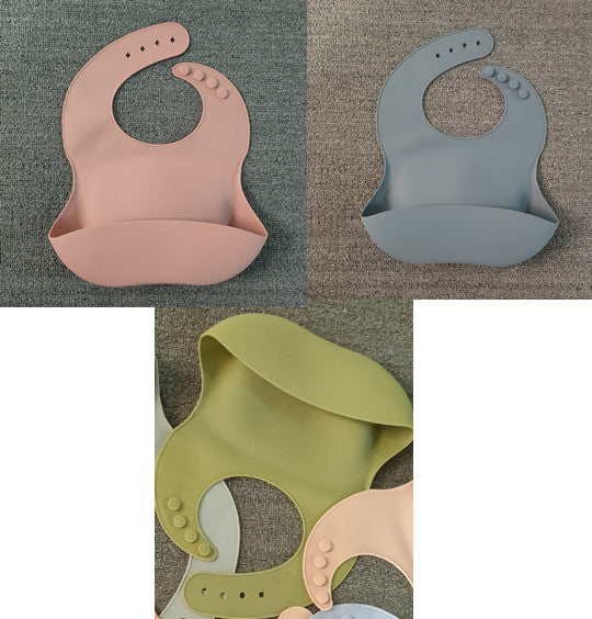 Baby Silicone Bib with Built-in Food Catcher