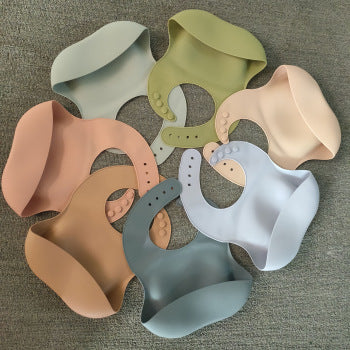 Baby Silicone Bib with Built-in Food Catcher