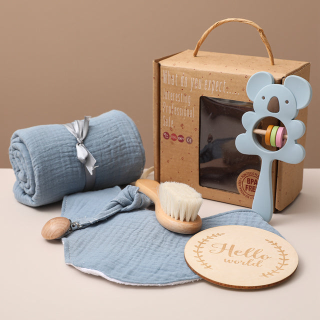 Baby Bath Time Play & Swaddle Gift Set
